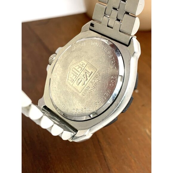 Tag Heuer Unisex Watch WA1214 Professional Swiss Quartz Red Black Dial 34mm - Picture 6 of 14